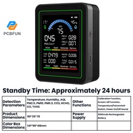 Pcbfun 10 in 1 Carbon Dioxide Monitor PM0.3 PM1.0 PM2.5 PM10 Formaldehyde Detector Temperature and H