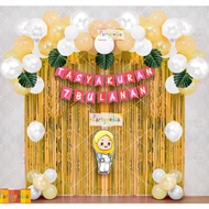 BACKDROP DEKORASI TASYAKURAN 7 BULANAN KEHAMILAN