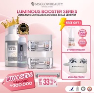 Ms Glow Paket Wajah ISI 5 ( Whitening / Luminous / Acne / Ultimate / White Cell DNA ) Free Essence M