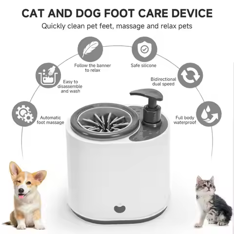 New Pet Foot Washing Machine Household Electric Foot Washing Machine Dog And Cat Paw Cleaner for Pet