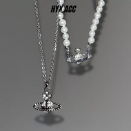 Women's Necklace Planet Saturn Pearl Necklace Pearl Choker