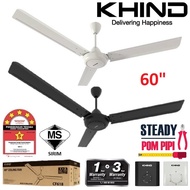 KHIND CF618 CEILING FAN 60" / KIPAS SILING / 吊扇  (BLACK/WHITE)