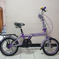 Sepeda Lipat Anak Perempuan 16 Inch Merk Kouan (TOKO BROER)