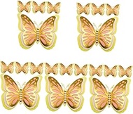 Toyvian 20 pcs Four Layer Butterfly Wall Sticker D butterflies wall stickers Stereoscopic butterflies stickers window decal mirror decoration 3d butterflies wall decals DIY wall stickers