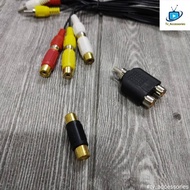 tv rca connector / rca splitter 1 to 2 / television rca video & audio cable connector extension port