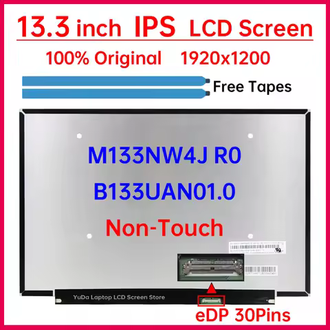 13.3 Inch Laptop LCD Screen M133NW4J R0 B133UAN01.0 Display Matrix Panel Replacement 1920x1200 100% 