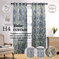 H4 Curtain Corak Bunga Ring &amp; Hook Sesuai Untuk Langsir Tingkap, Langsir Pintu, Langsir Sliding Door langsir Murah Bilik