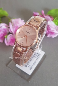 นาฬิกา Casio แท้100% รุ่น LTP-E412PG-4A นาฬิกาผู้หญิง สายแสตนเลส สีโรสโกลด์ -ของแท้ 100% รับประกันสิ