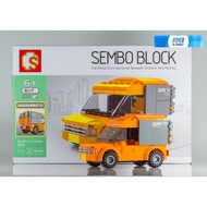 Car Building Blocks Lego China Transport Toy SEMBO BLOCK Thailand Logistic Kerri Express Truck 116 PCS SD6117