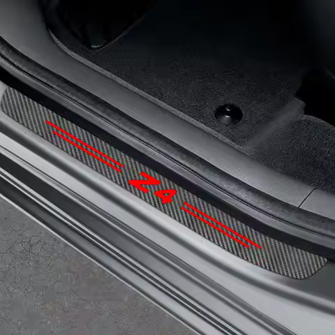 Car Door Sill Stickers Accessories For BMW Z3 Roadster Z4 E89 M1 M2 F87 M3 E30 E46 E92 F80 M4 F82 M5