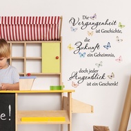 German Past Is Already Historical Treasures Currently Encouraged Text Wall Stickers, Suitable for St