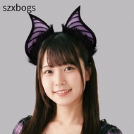 SZXBOGS Animal Headdress Cosplay, Realistic Furry Soft Bat Ears Headband, Gothic Handmade Faux Fur F