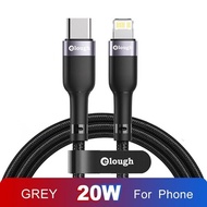 USB C to iPhone Lightning Short Cable 25cm PD Quick Charge Data 18W Braided Tough Cable
