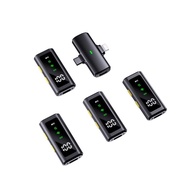 T30 1 to 4 Wireless Clip-on Microphone Kit Four Transmitters Wireless Lapel Mic with Dual Port Recei
