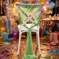 10pcs Elegant Chair Sashes 20*275cm/7.8*108inch Reusable Perfect For Wedding Ceremony Bridal Banquet