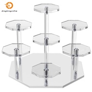 1 Piece Acrylic Risers Display Stand 7Tier Perfume Organizer and Cupcake Stand Storage Display Stand