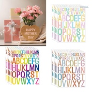 【CH】 5 Sheets Alphabets Sticker Reward Sticker Decorative Label Colourful Letter Sticker Scrapbook S