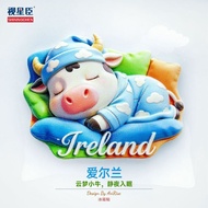 Ireland cows sleeping on pillows refrigerator stickers three-dimensional magnetic stickers travel co