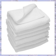 7PCS Towels Cotton White Superior Hotel Quality Soft Face Hand Towels 30X30cm