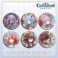 Game Genshin Impact Furina Hutao Arlecchino Badge Button Brooch Pins Cosplay Collection Toys Bag Dec