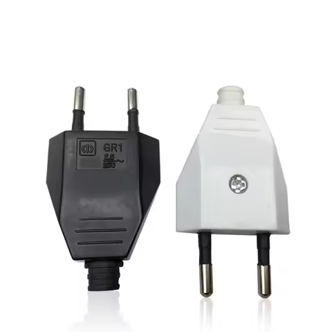 AC 250V 2A 2 Pin European Plug EU Wireless Plug for DIY Rewireable Plug