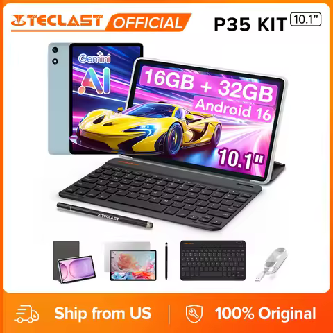 Teclast P35 10.1“ Tablet Android 16 16GB+32GB Lightweight 6000mAh Battery Tablets TDDI Full Laminati