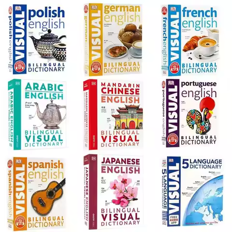 DK Chinese English Japanese Bilingual Visual Dictionary Spanish Contrastive Graphical Dictionary Boo