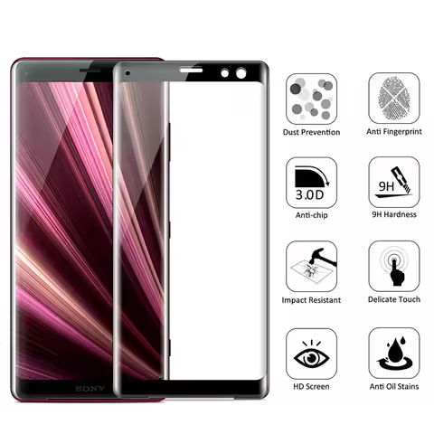 Full 3D Curved Protective Glass For Sony Xperia 10 Plus L3 XZ3 XZ2 XZ XZS XZ4 XA3 Compact XZ premium
