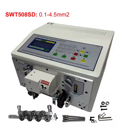 0.1-4.5mm2 SWT508SDB Automatic Wire Stripping Peeling Cutting Machine Double Cable SWT508SD Touch Sc