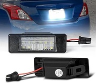 2Pcs LED License Number Plate Light Lamps, for Nissan Juke F15 Micra K12 March K13 Kicks Note E11 Ar