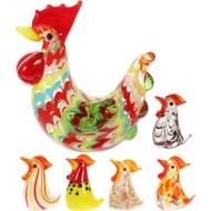 Hiasan Ayam Kristal 6 Keping Angka Ayam Mini Hiasan Meja Gaya Rawak