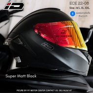 หมวกกันน็อคเต็มใบ ID HELMET รุ่น ZRO แว่น 2 ชั้น แถมฟรีชิวใส 1 แผ่น มาตรฐาน มอก. ECE 22-06 ไซส์ M-XX