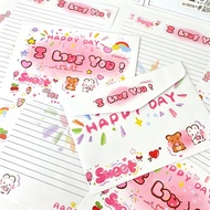 Cute Cartoon Greeting Card + Folding Envelope Gift Card/ Gift Card Birthday Card/
