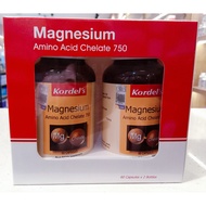 KORDEL'S MAGNESIUM AMINO ACID CHELATE 750 2 BOTS X 60 CAPSULES exp 6/2028