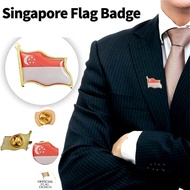 ⭐SG Ready Stock ⭐Singapore Flag Badge Pin Flag National Day Decoration Brooch Accessories Flags Suit