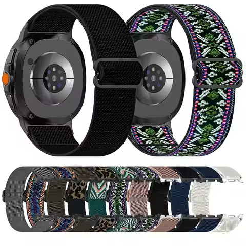 Nylon Band for Samsung Galaxy Watch 8 44mm 40mm Watch 8 Classic Adjustable Bracelet Strap Galaxy Wat