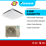 Daikin Air Conditioner (2.0HP-3.5HP) R32 Inverter ECO + REVO MAX Ceiling Cassette FCFG50A / FCFG60A / FCFG71A / FCFG85A