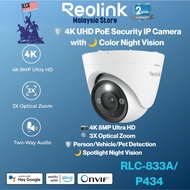 Reolink RLC-833A-3X P434 4K Security Camera Outdoor System 3x Optical Zoom Two-Way Color Night Visio