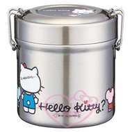 ♥小花花日本精品♥hello kitty凱蒂貓與朋友真空不鏽鋼保溫便當盒圓型便當盒環保餐具 實用方便~預(2)