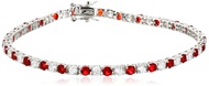 Sterling Silver Alternating Stone Prong Set AAA Cubic Zirconia Tennis Bracelet (previously Amazon Co