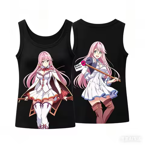 Redo of Healer Ribbed Tank personality Clothes New Model Anime T-shirt Plus Size Streetwear Trendy Y