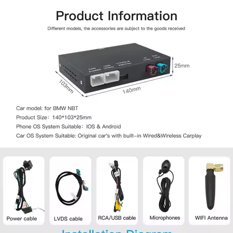 Wireless Carplay 1 2 3 4 5 7 Series Android Auto Interface E70 F20 X1 X3 F25 F26 F48 Mini X4 X5 X6 E