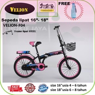 Velion 16" 18" Children's Folding Bike - SALVO With Faucet BONUS SOFTDRINK Drink Bottle