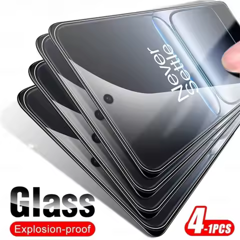 1+Nord5 Case 4-1Pcs 9H Clear Tempered Glass Screen Protector for OnePlus Nord 5 4 3 5G Protect Glass