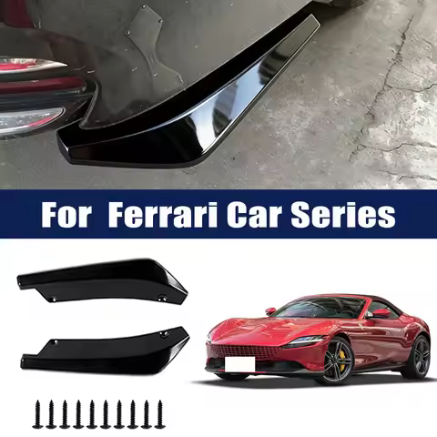 Car Rear Bumper Lip Diffuser Splitter Spoiler Scratch Protector For Ferrari 488 F8 296 812 SF90 Roma