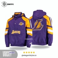 [ESTYCO] Cougle Anorak LAKERS PURPLE Varsity Baseball Jacket ElegantStyle Unisex Full Embroidery - I