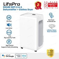 LifePro DH18S 2-in-1 Dehumidifier & Clothes Dryer, 18L/Day, Quiet, App-Controlled, Negative Ion Puri