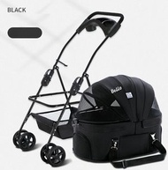 Others - BB車,寵物手推車(黑色-L碼）【可折疊-可分離】
