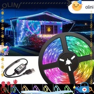 OLINI TV LED Backlight, Bluetooth Behind with Music Sync LED Lights, USB Powered Remote Control Stri