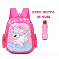 Unicron Trolley Backpack For Girls - Kindergarten Preschool Children's Bag - Trolley Bag